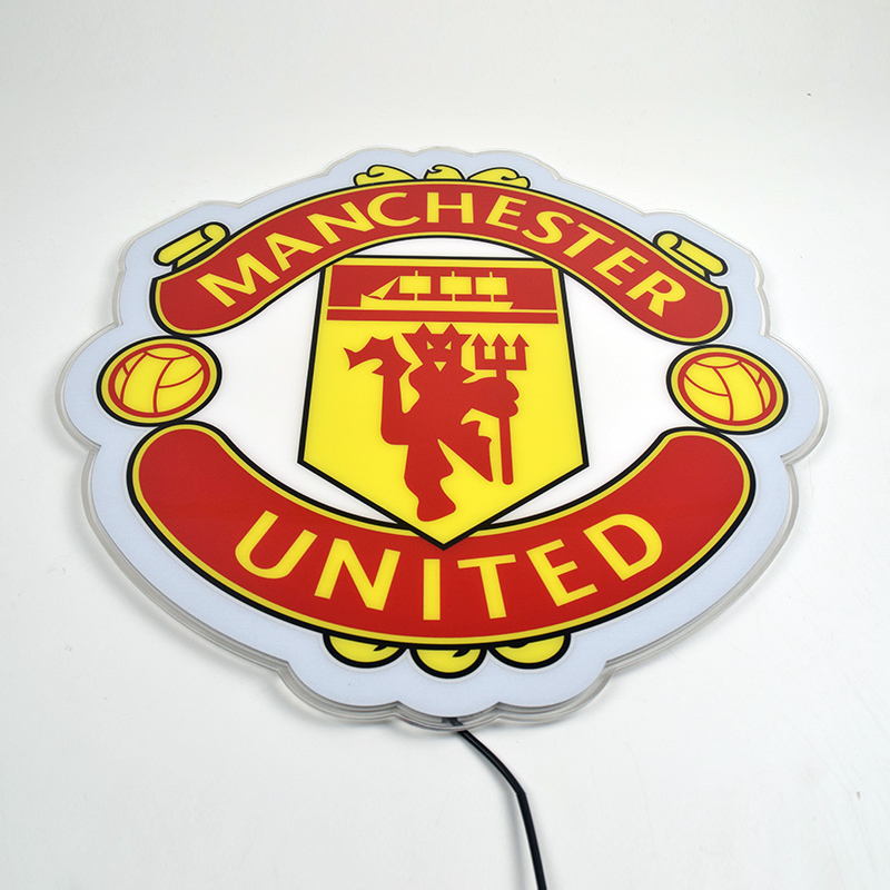 Angled unlit Manchester United acrylic panel