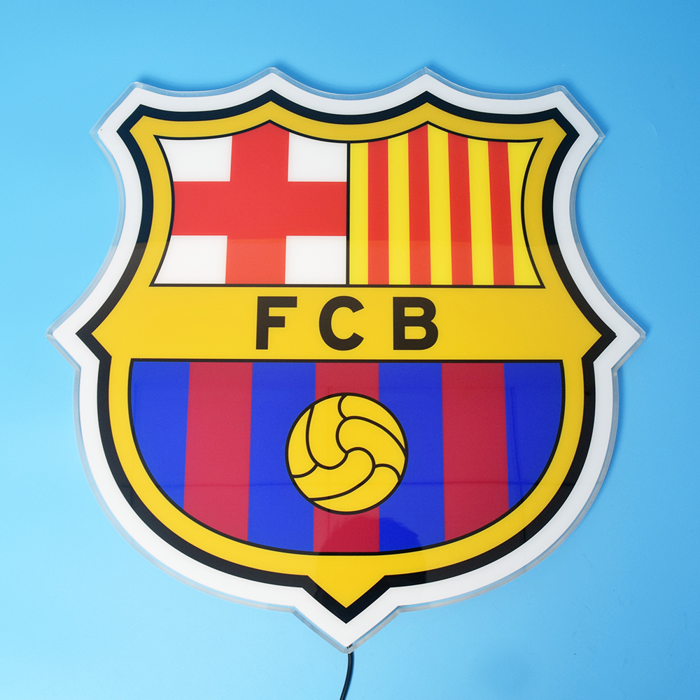 Unlit FC Barcelona acrylic panel head-on