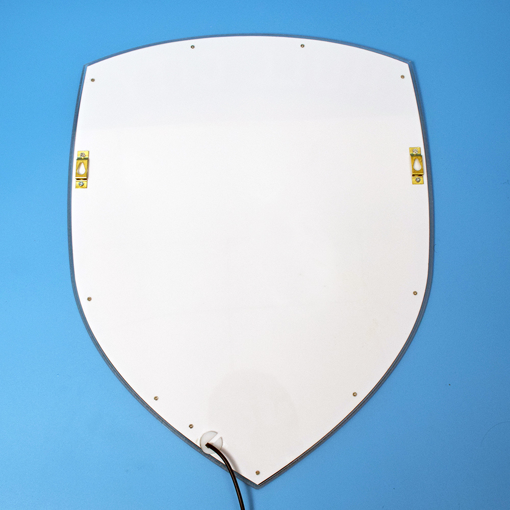 Back of the Hull City panel showing wall mounting brackets