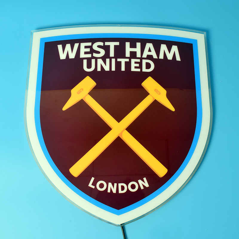 Unlit West Ham United acrylic panel