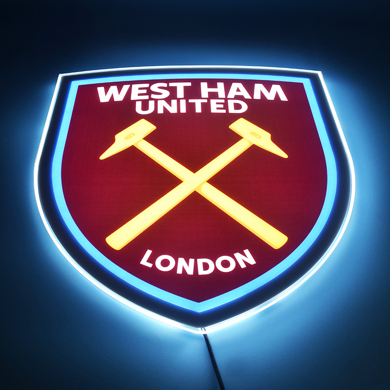 West Ham United LED panel lit up head-on