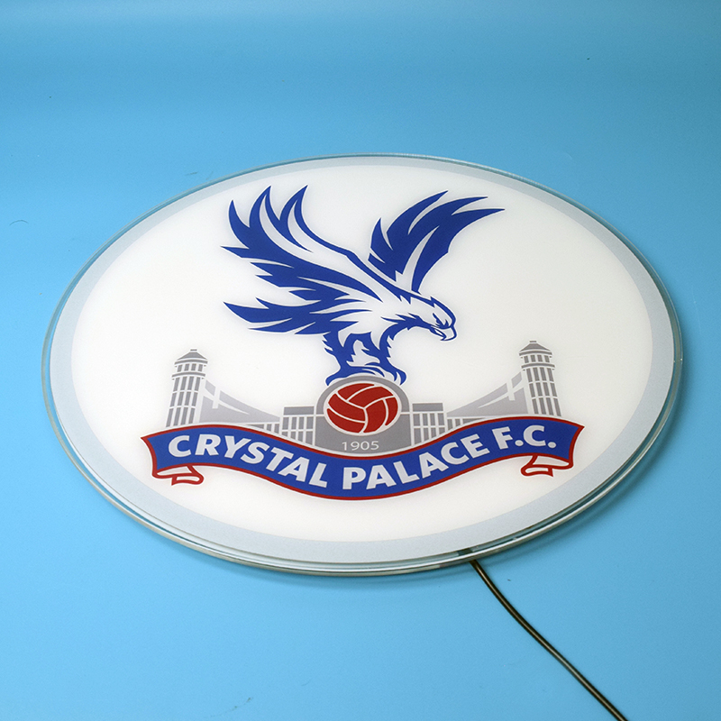 Angled view of the Crystal Palace acrylic panel unlit