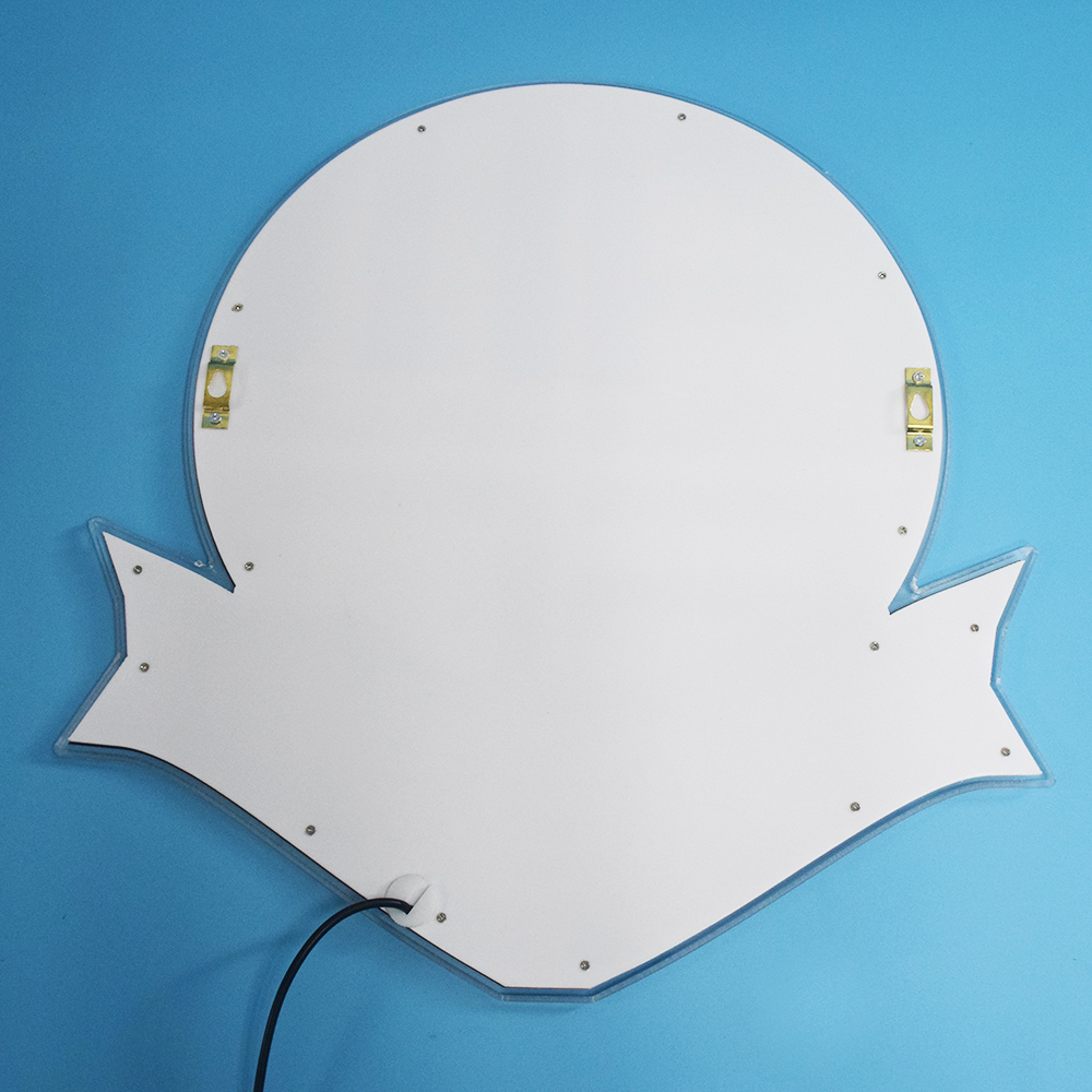 Back of the Bolton Wanderers panel showing mounting brackets