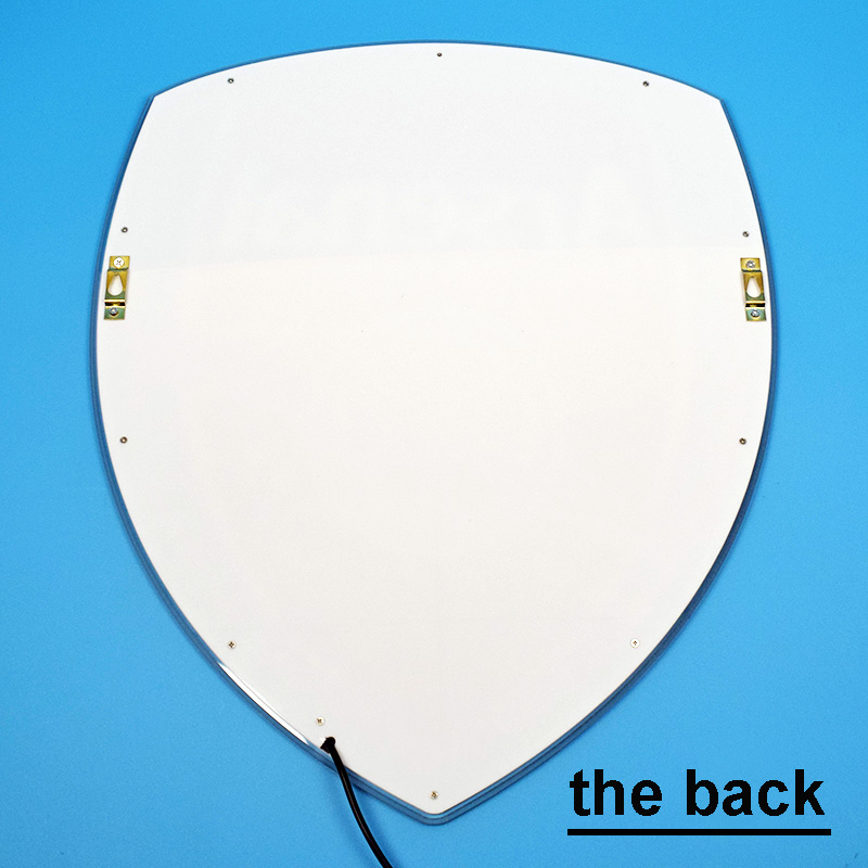 Back of the Arsenal LED panel showing wall mounting brackets